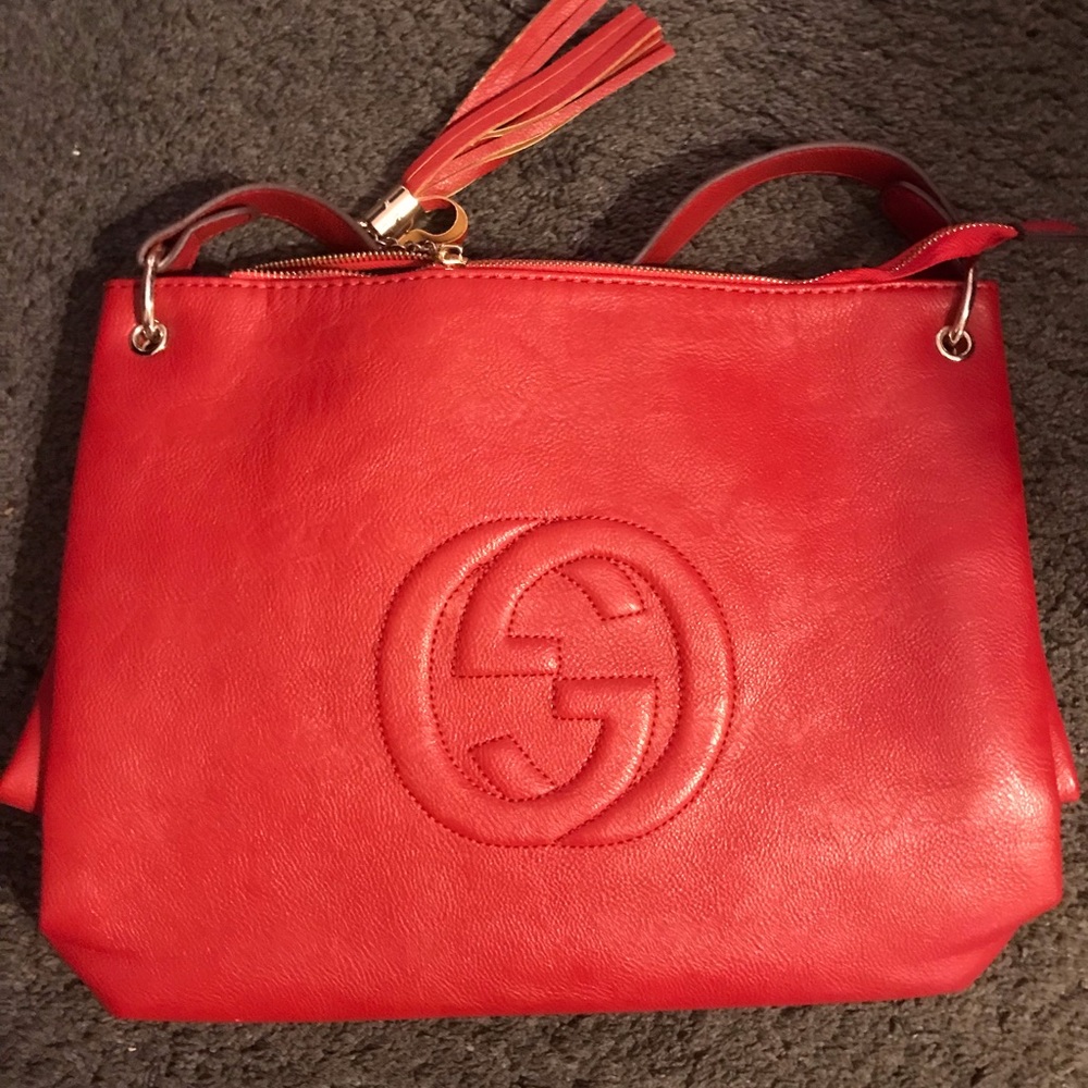 authentic red gucci purse